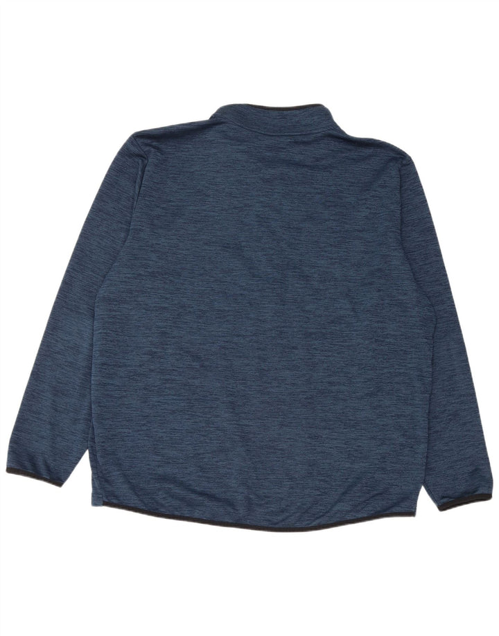 Maglia da ginnastica Under Armour da uomo con zip e collo 2XL blu screziato
