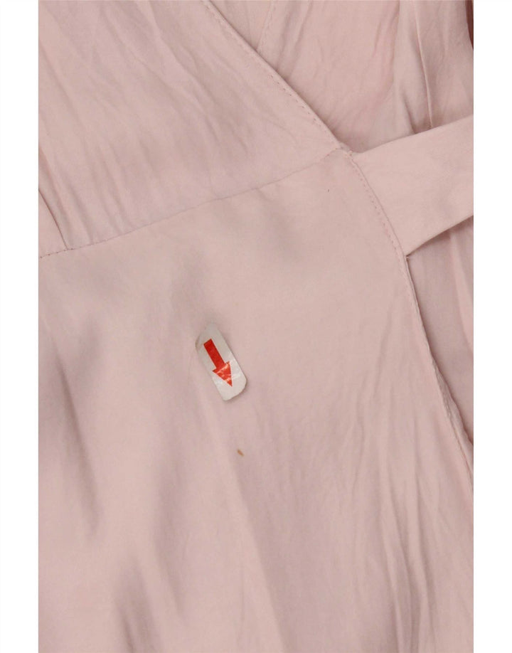 Abito a portafoglio da donna Zara UK 10 piccolo in viscosa rosa