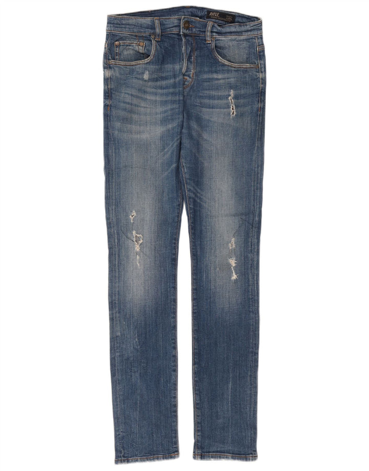 Jeans slim effetto consumato da donna Rifle W30 L33 cotone blu