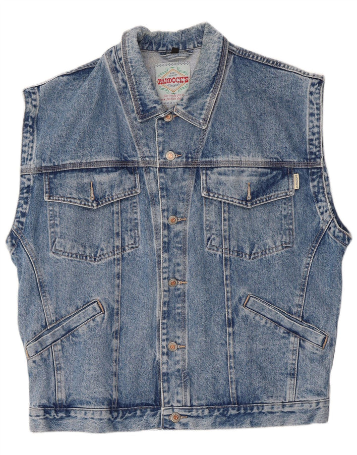 Gilet in denim da uomo Paddock UK 42 XL Blu