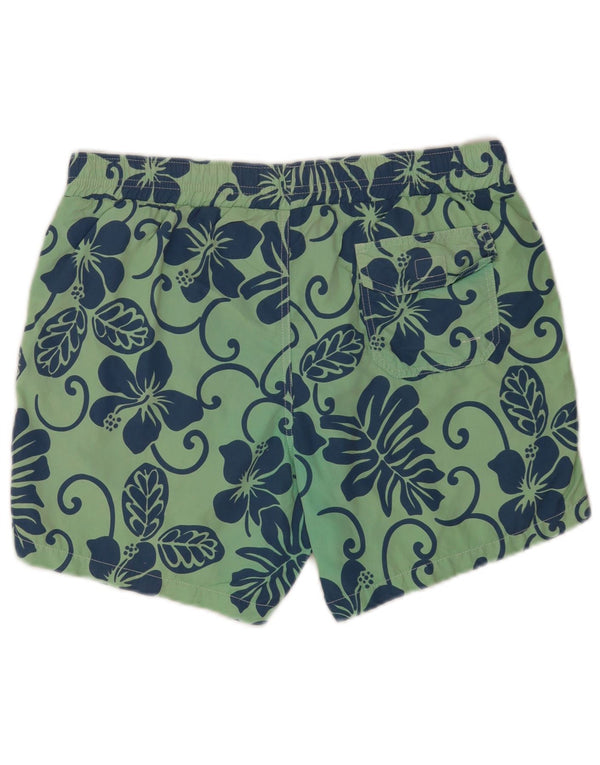 Pantaloncini da bagno regolari da uomo Fred Perry, grandi, verdi, floreali, in poliammide