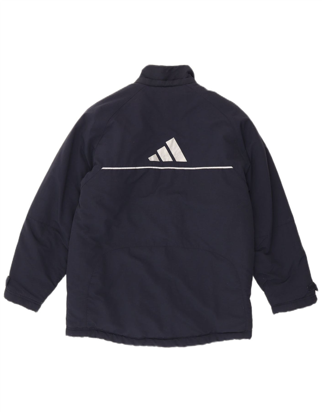 Giacca a vento grafica Adidas da ragazzo 13-14 anni in poliammide blu navy