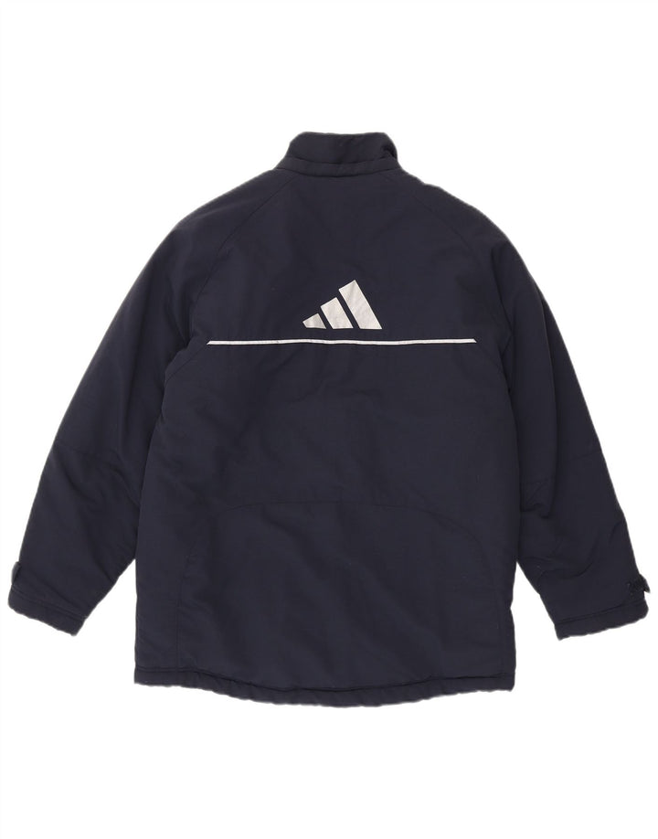 Giacca a vento grafica Adidas da ragazzo 13-14 anni in poliammide blu navy