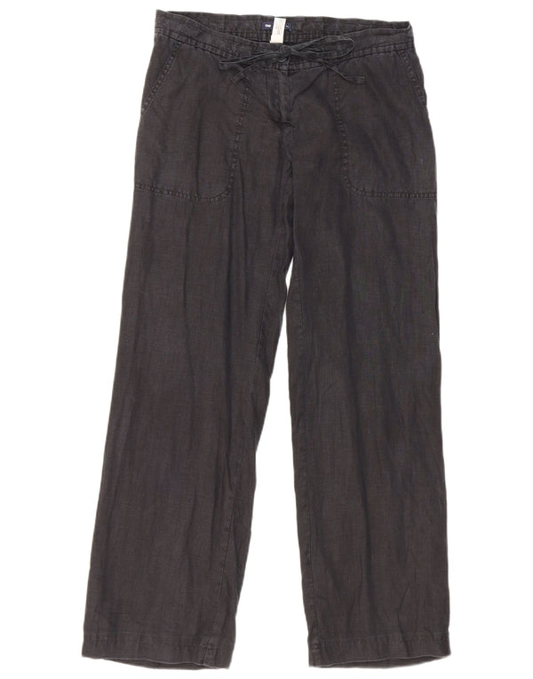 Gap Womens Wide Leg Trousers UK 6 XS W28 L28 Black Linen
