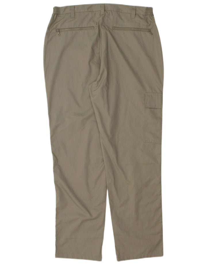 COTTON TRADERS Pantaloni cargo dritti da uomo W36 L30 Poliestere grigio