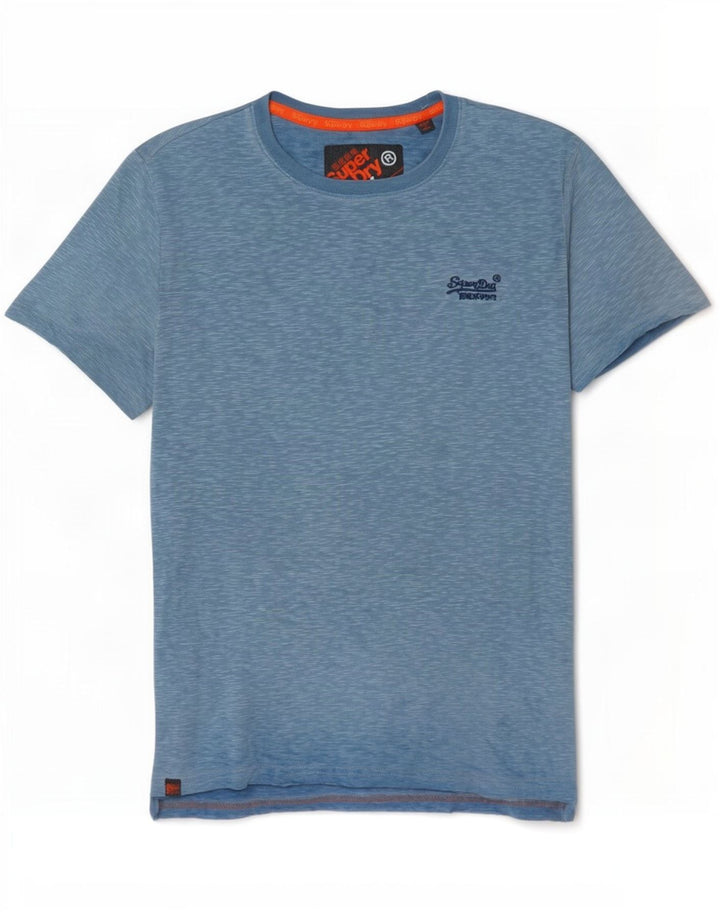T-shirt da uomo Superdry Top XS in cotone chiazzato blu