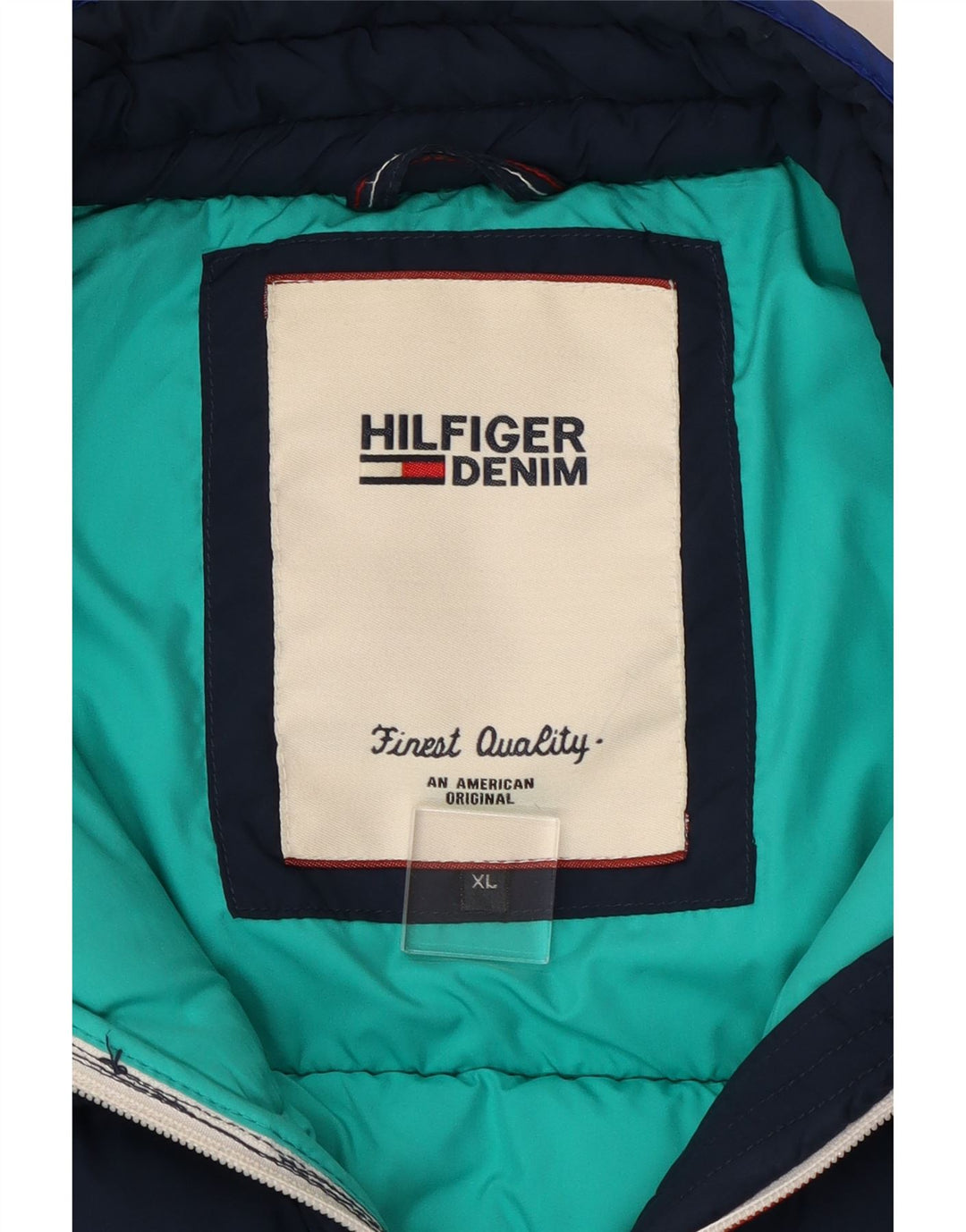 Giacca imbottita da uomo Tommy Hilfiger UK 42 XL poliestere blu navy