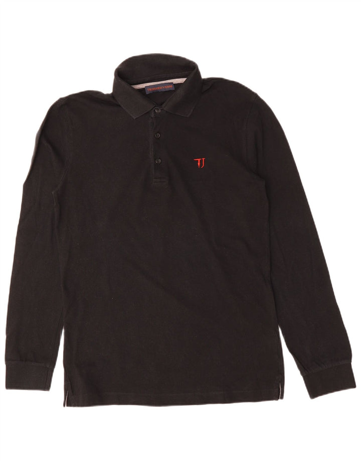 Polo Uomo Manica Lunga TRUSSARDI JEANS Cotone Medio Nero