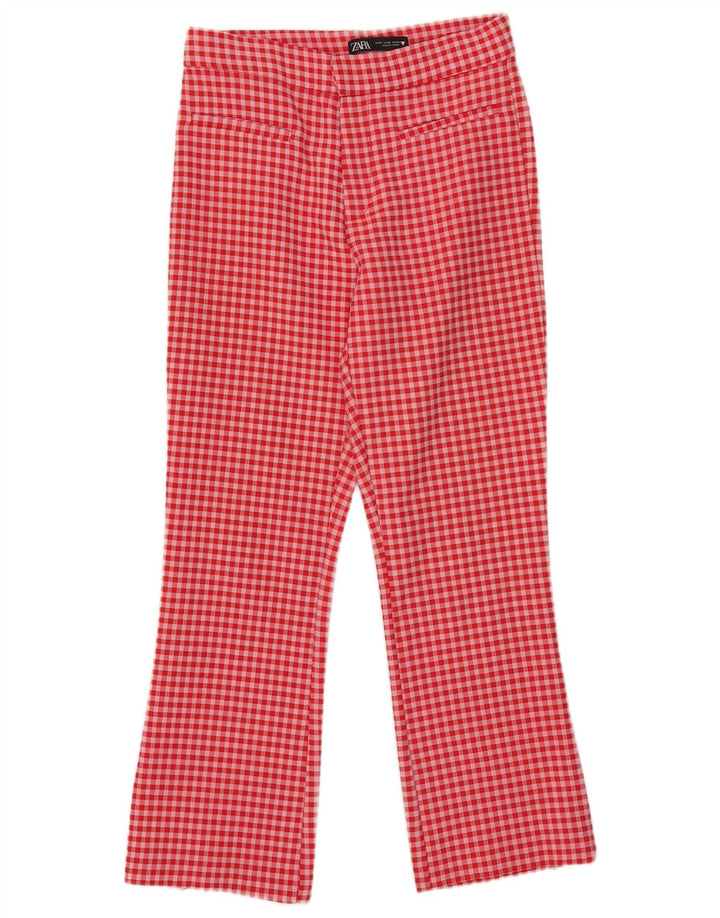 Pantaloni corti da donna Zara medi W28 L25 a quadretti rossi