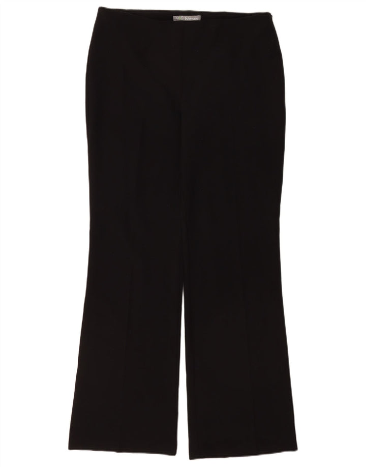 Pantaloni da abito Bootcut da donna Marks & Spencer UK 12 Medio W32 L30 Nero
