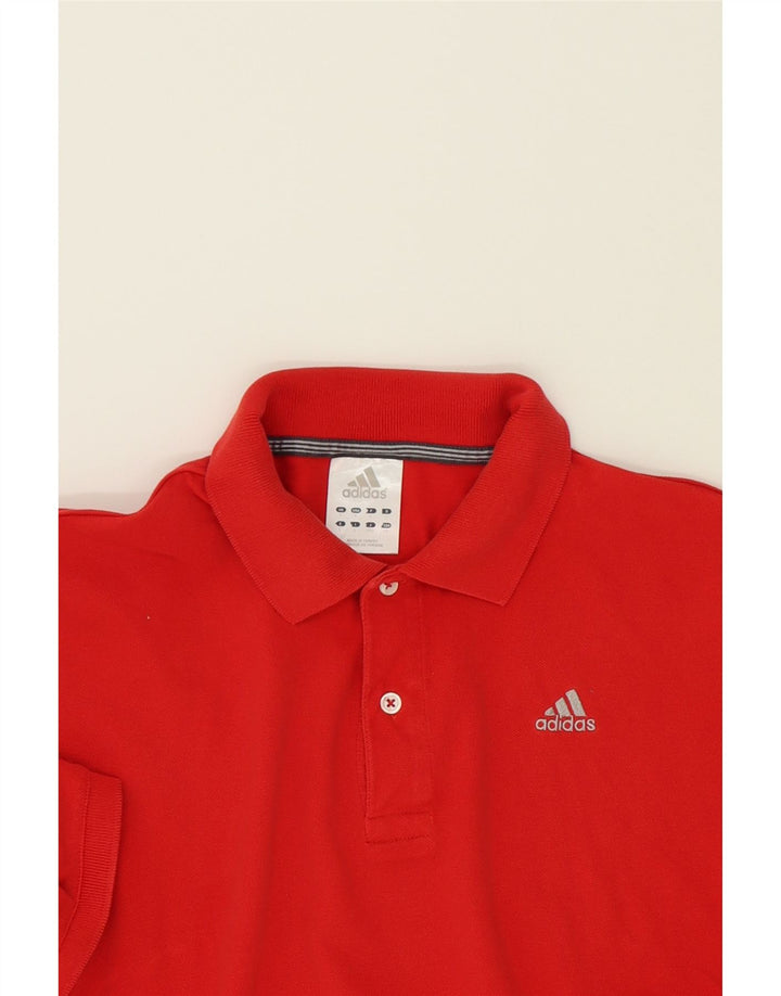 ADIDAS Mens Polo Shirt Large Red Cotton Vintage Adidas and Second-Hand Adidas from Messina Hembry 