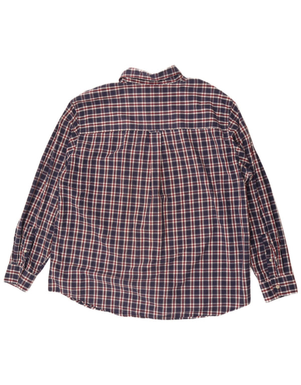 Chaps Camicia da uomo Easy Care 2XL Cotone a quadri blu navy