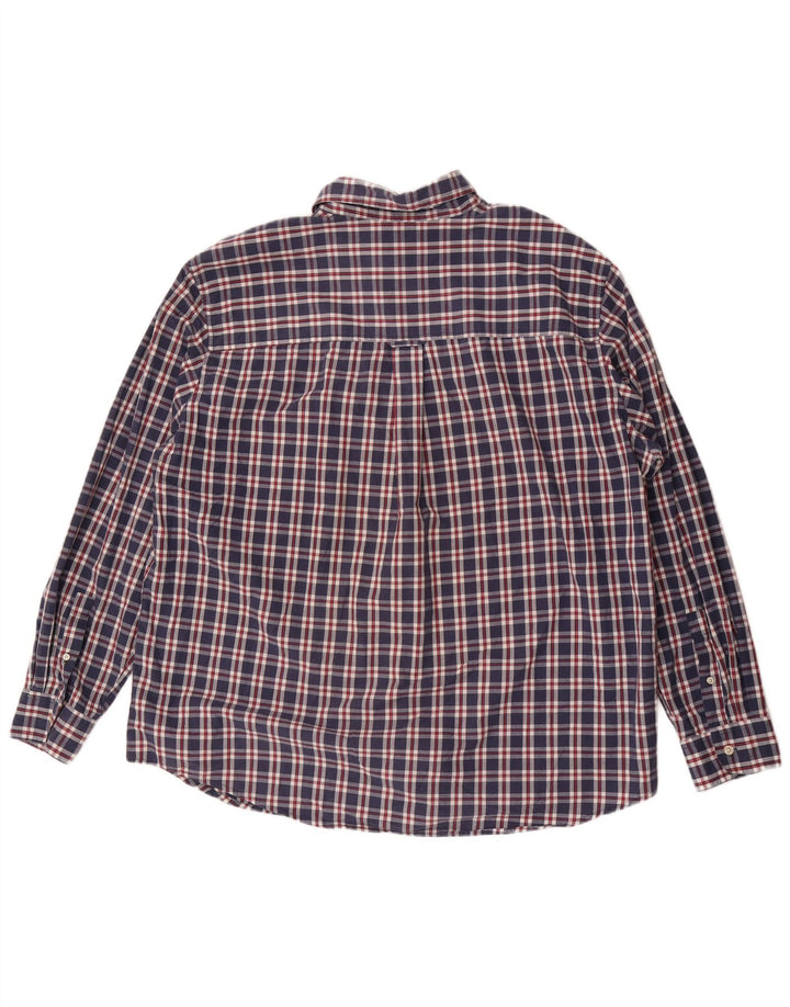 Chaps Camicia da uomo Easy Care 2XL Cotone a quadri blu navy