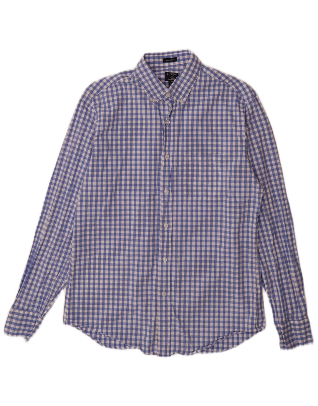 J. CREW Camicia da uomo dalla vestibilità classica in cotone a quadretti blu medio