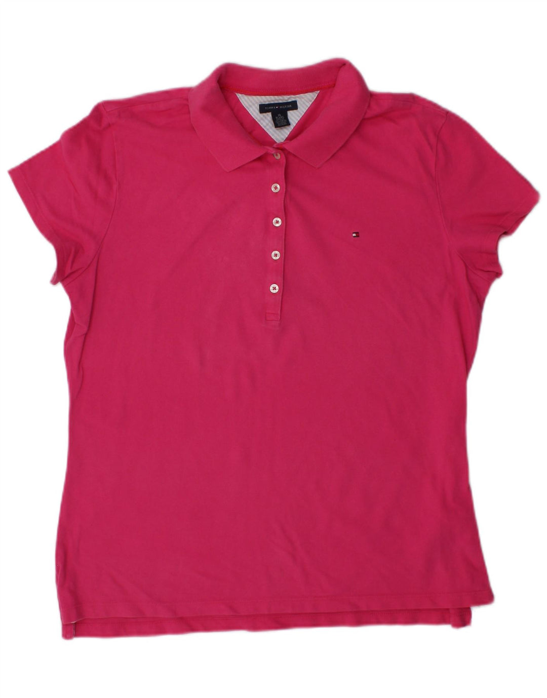 TOMMY HILFIGER Polo da donna UK 18 XL Cotone rosa