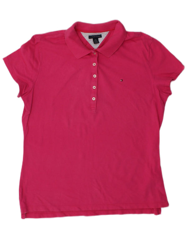 TOMMY HILFIGER Polo da donna UK 18 XL Cotone rosa
