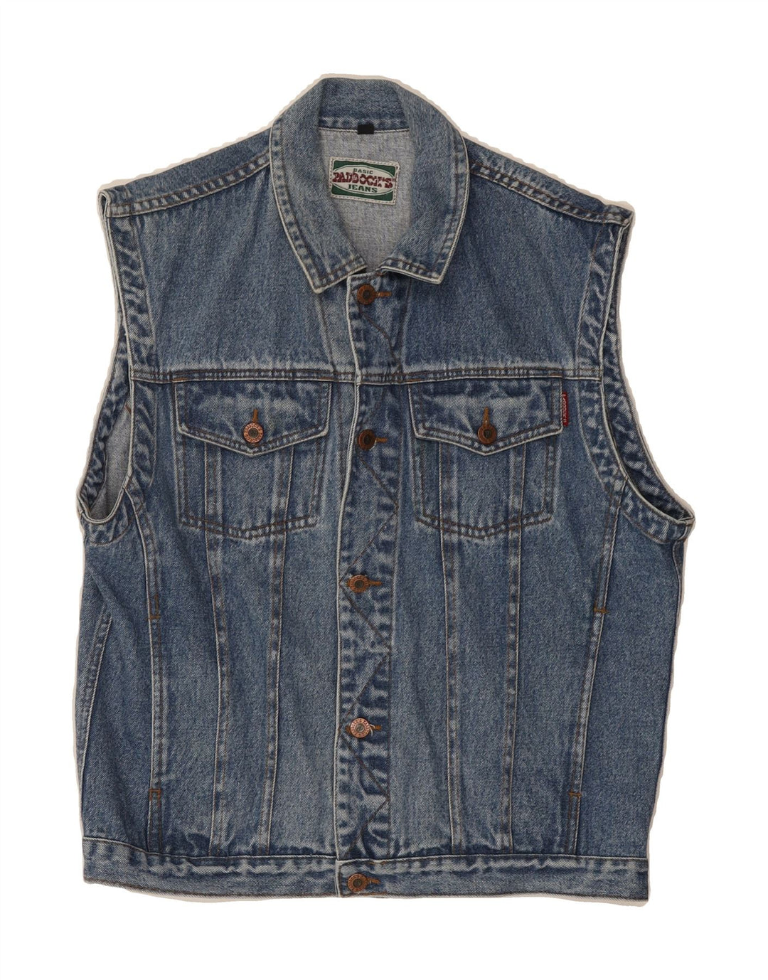 PADDOCK'S Boys Denim Gilet 15-16 Years Blue Cotton Vintage Paddock's and Second-Hand Paddock's from Messina Hembry 
