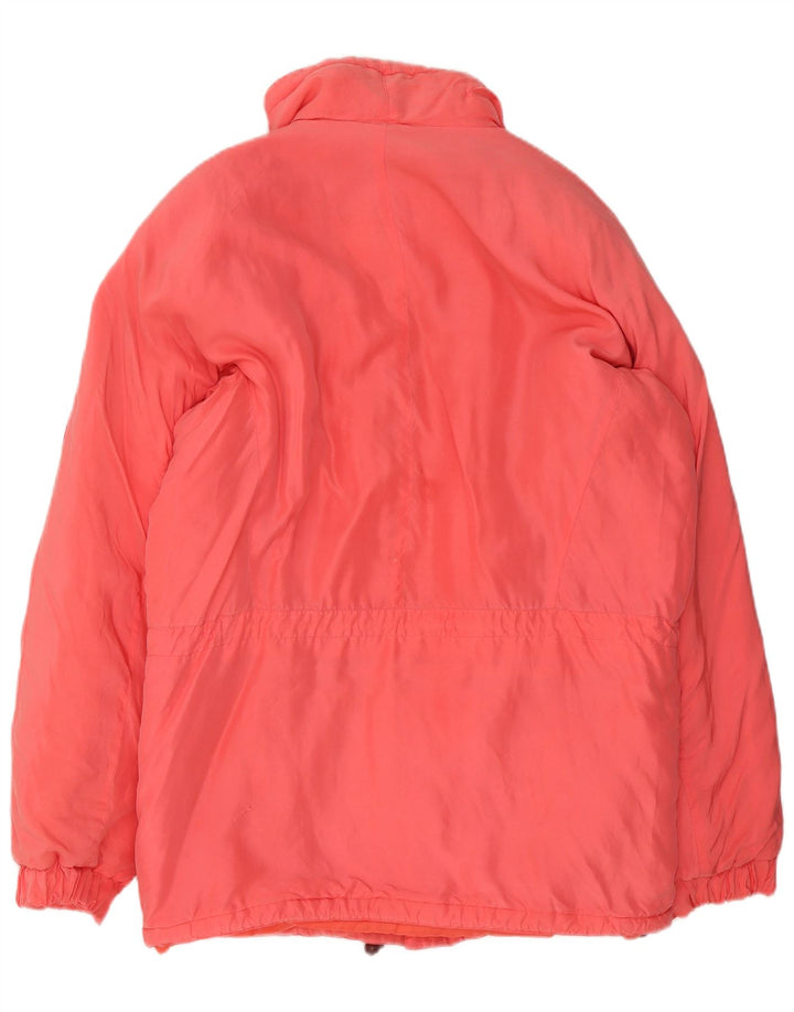 Giacca a vento vintage da donna UK 18 XL in seta rosa