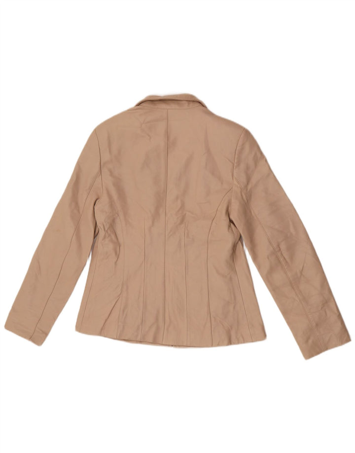 Giacca in pelle da donna Lakeland UK 12 Pelle beige media