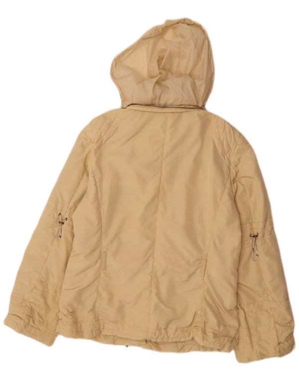 Giacca imbottita con cappuccio da donna Marella UK 14 Large Beige Poliammide