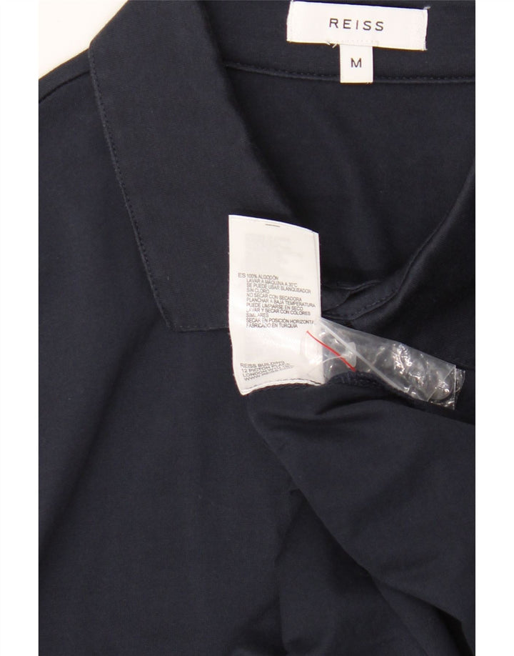 Camicia da uomo Reiss in cotone blu navy medio
