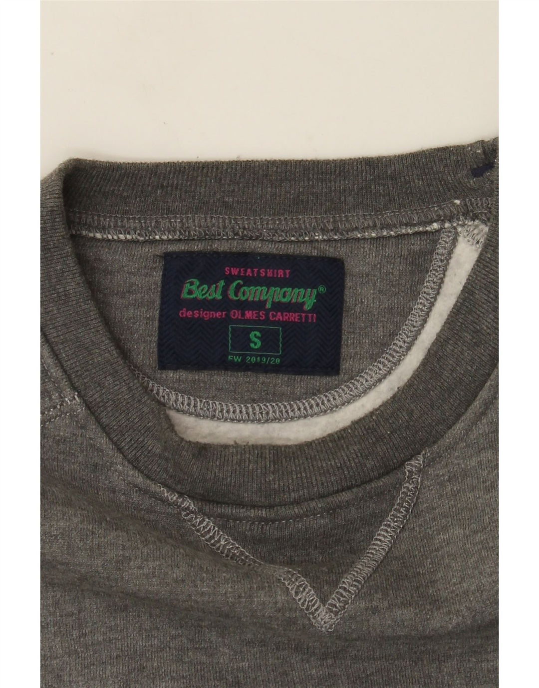 Best Company Felpa con grafica da uomo Maglione piccolo grigio screziato