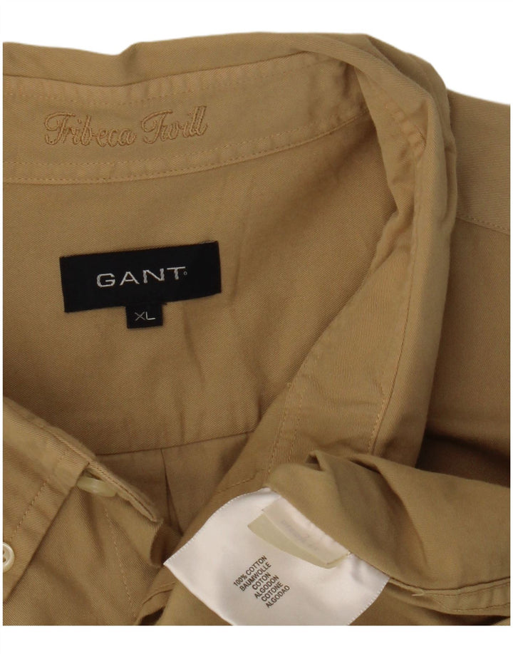 Camicia GANT da uomo XL in cotone beige