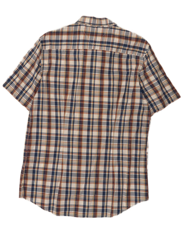 Camicia slim fit a maniche corte da uomo Tommy Hilfiger grande motivo a quadri multicolore