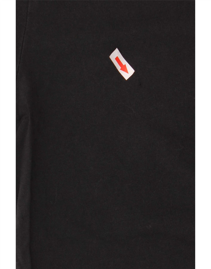 T-shirt grafica Nike Swoosh da uomo in cotone medio nero