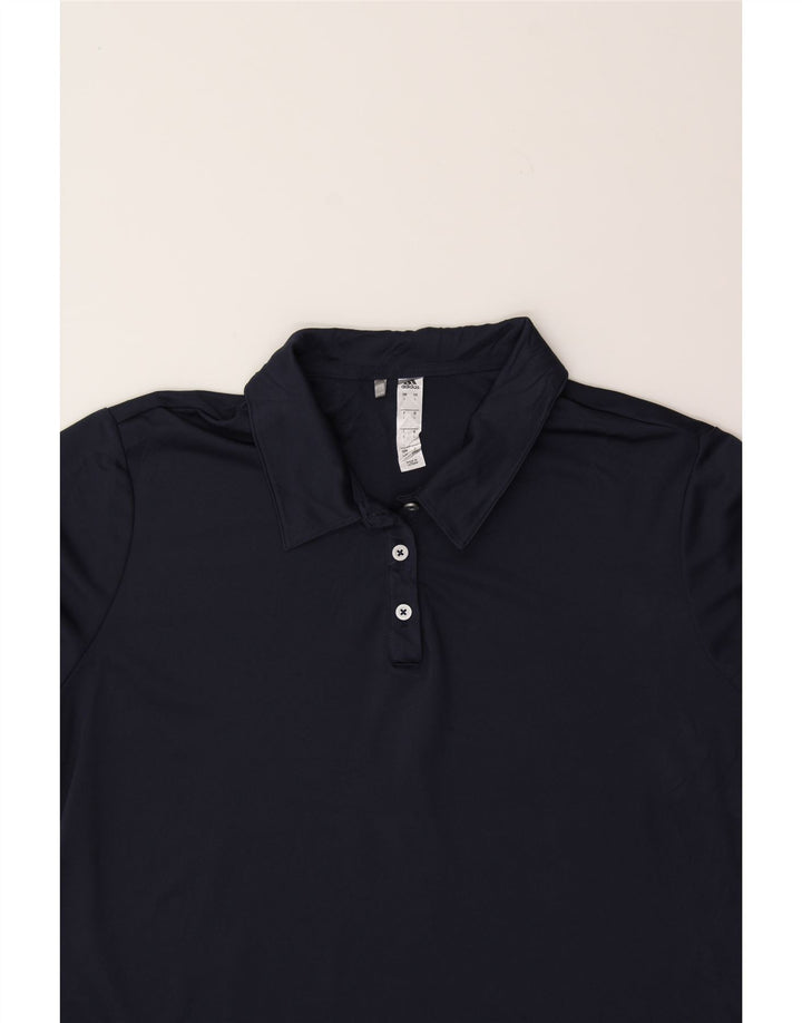 ADIDAS Womens Polo Shirt UK 16 Large Navy Blue Polyester Vintage Adidas and Second-Hand Adidas from Messina Hembry 