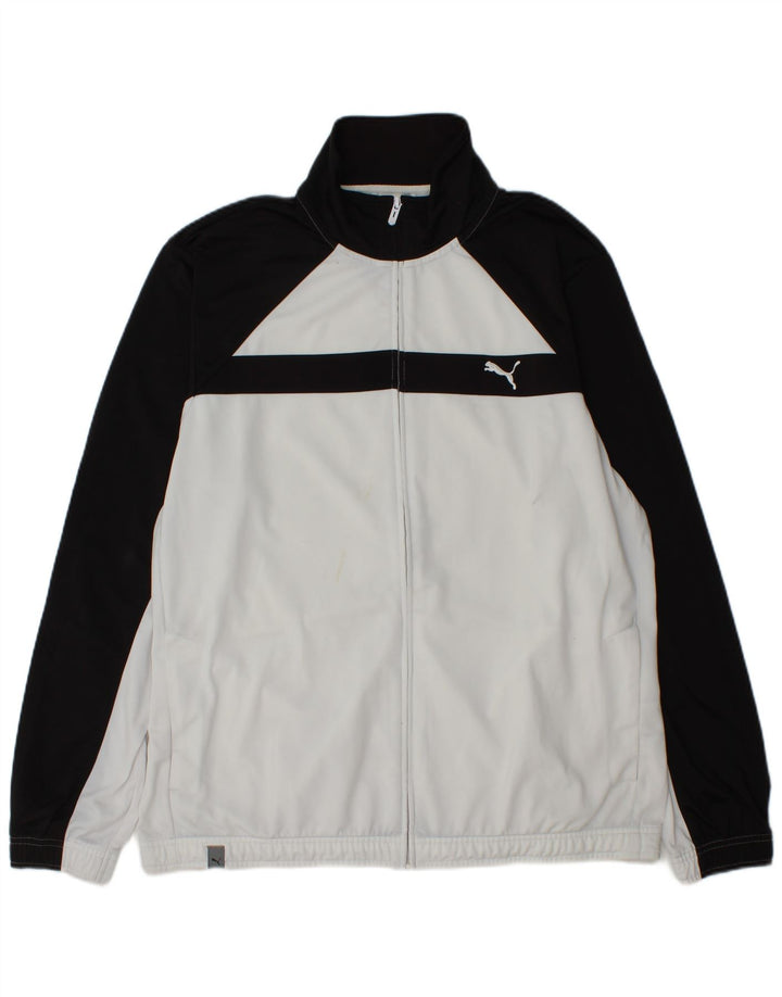 Giacca da tuta da uomo Puma XL Poliestere color block bianco