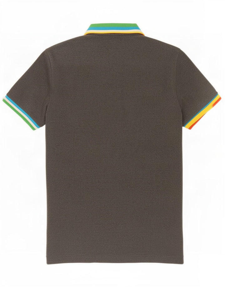 Polo da uomo French Connection in cotone color block grigio medio