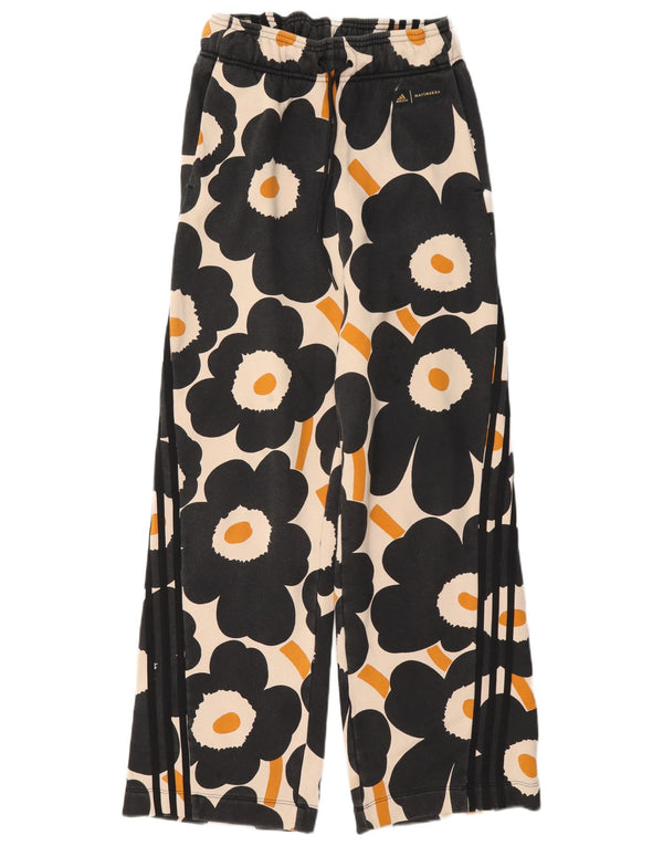 Pantaloni da tuta con grafica Adidas Marimekko da donna UK 8/10 Small Off White