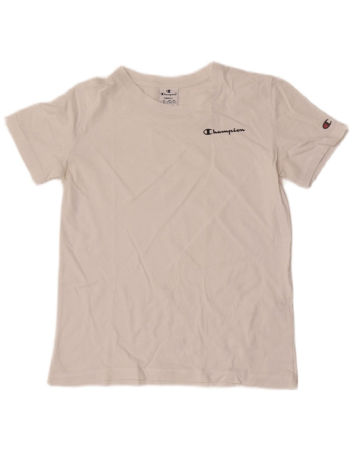 T-shirt da donna Champion Top UK 10 piccola in cotone bianco