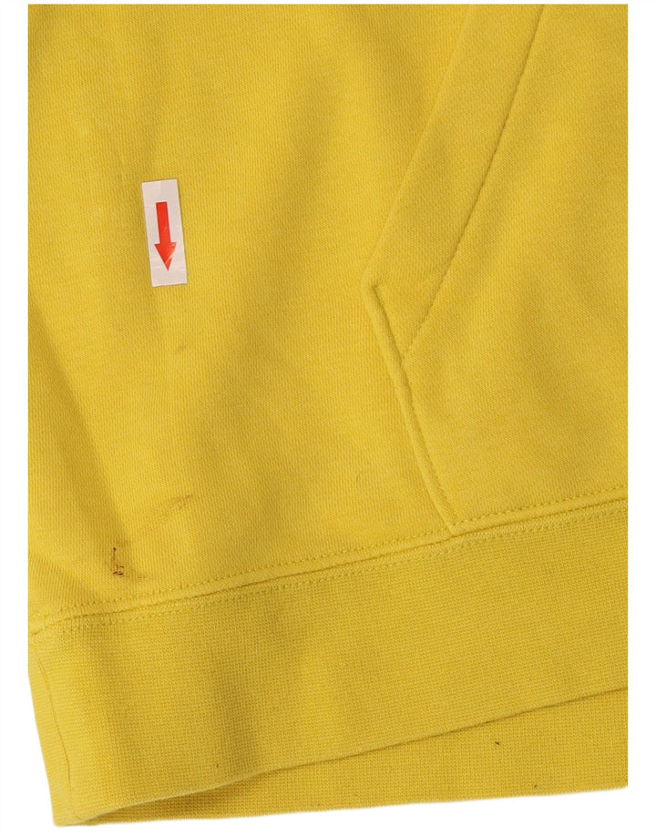 Felpa con cappuccio da uomo Nike Large in cotone giallo