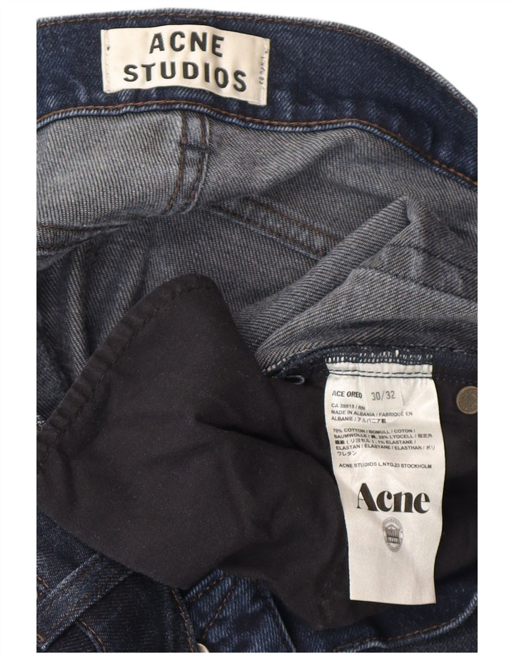 Jeans slim da uomo Acne Studios W30 L32 cotone blu navy