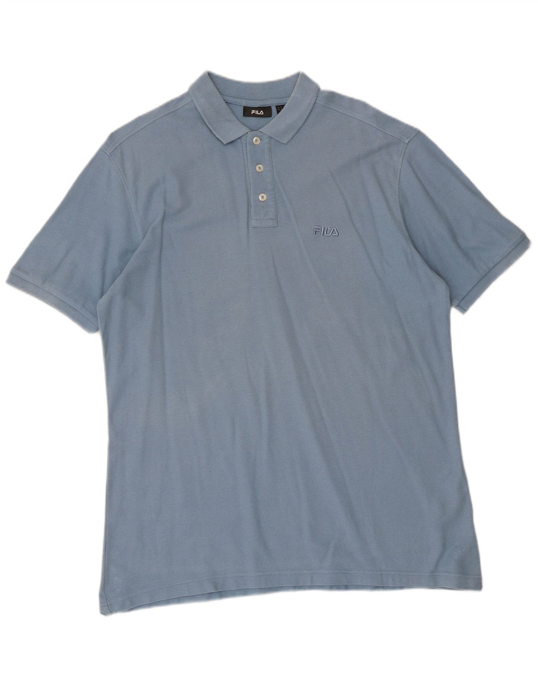Polo da uomo Fila Large in cotone blu