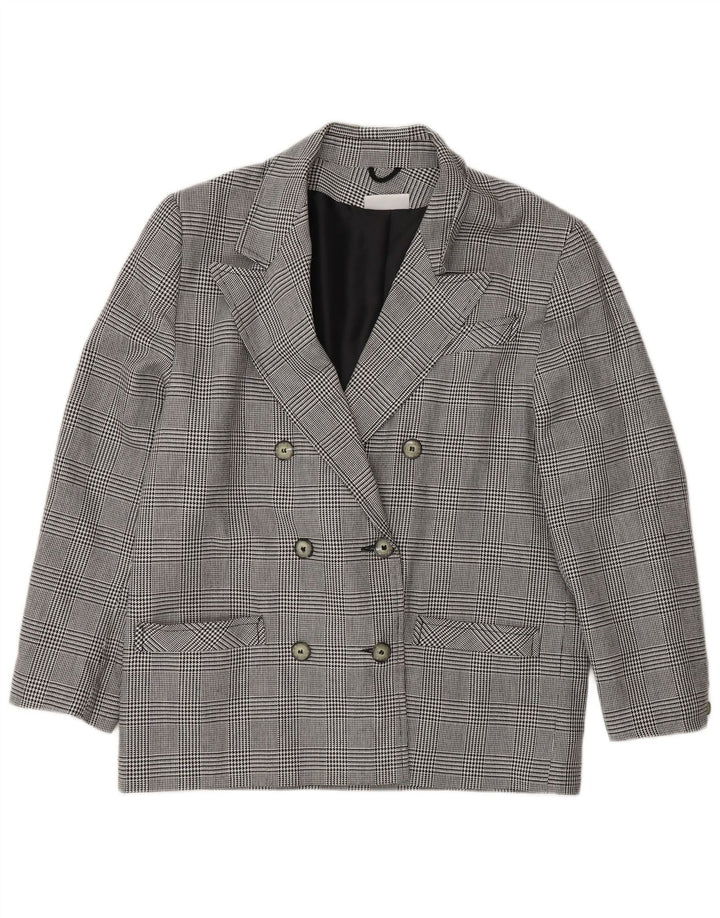 Giacca blazer da donna Peggy Page UK 14 grande pied de poule grigio