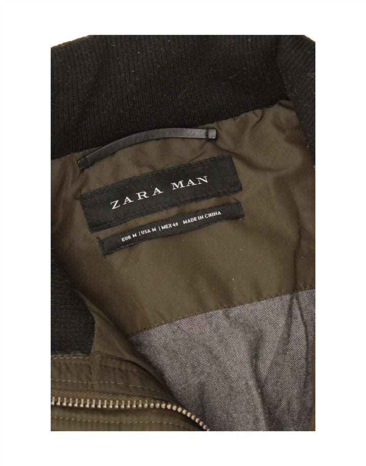 Giacca imbottita da uomo Zara UK 38 media kaki