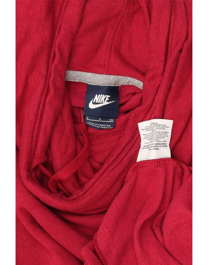 Felpa con cappuccio oversize a maniche corte Nike da donna, lunga, UK 10, piccola, rosa