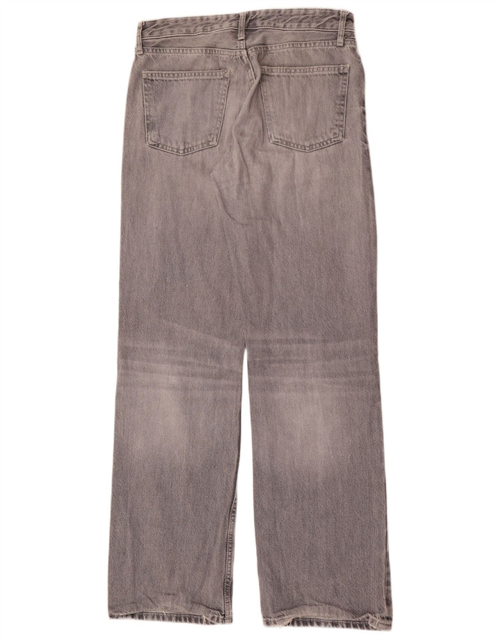 Jeans dritti da donna Zara EU 38 Small W28 L34 Cotone grigio