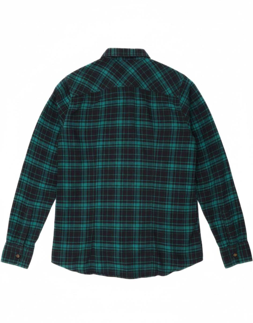 EDDIE BAUER Womens Classic Fit Flannel Shirt UK 10 Small Green Check Vintage Eddie Bauer and Second-Hand Eddie Bauer from Messina Hembry 