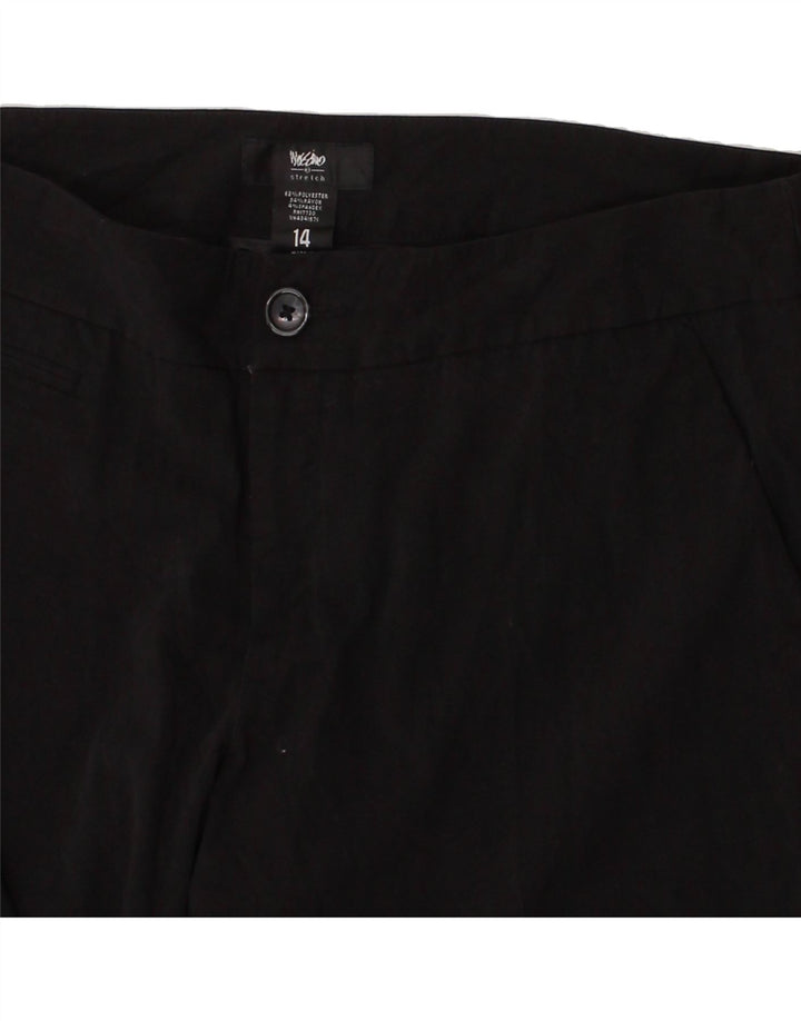 MOSSIMO Womens Straight Capri Trousers US 14 XL W36 L21 Black Polyester Vintage Mossimo and Second-Hand Mossimo from Messina Hembry 