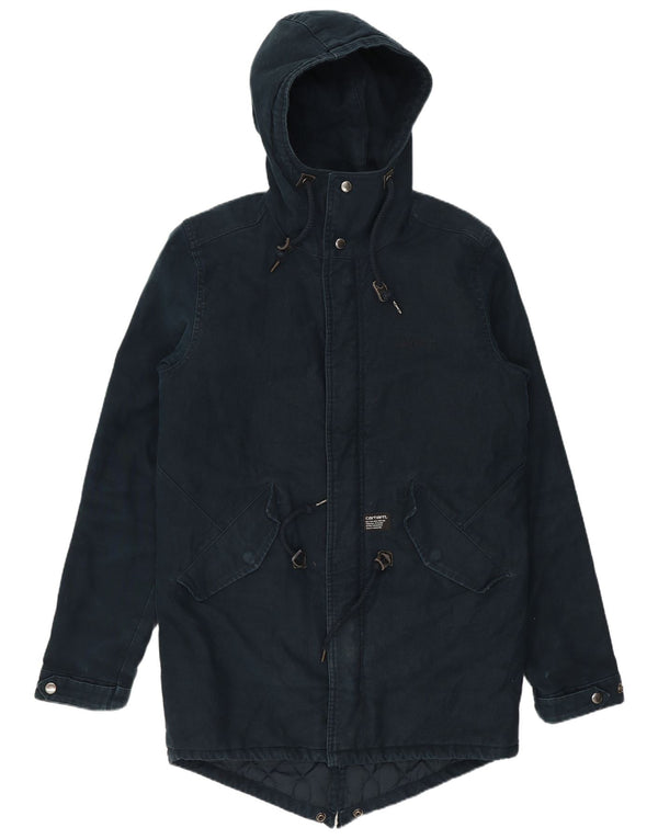 Giacca Parka con cappuccio da uomo Carhartt UK 36 Small Blu Navy Cotone