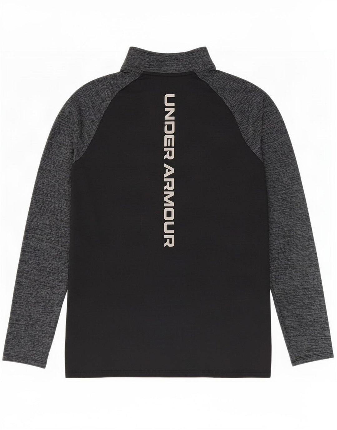 Maglia da ginnastica Under Armour da uomo con zip e collo, piccola, color block nero