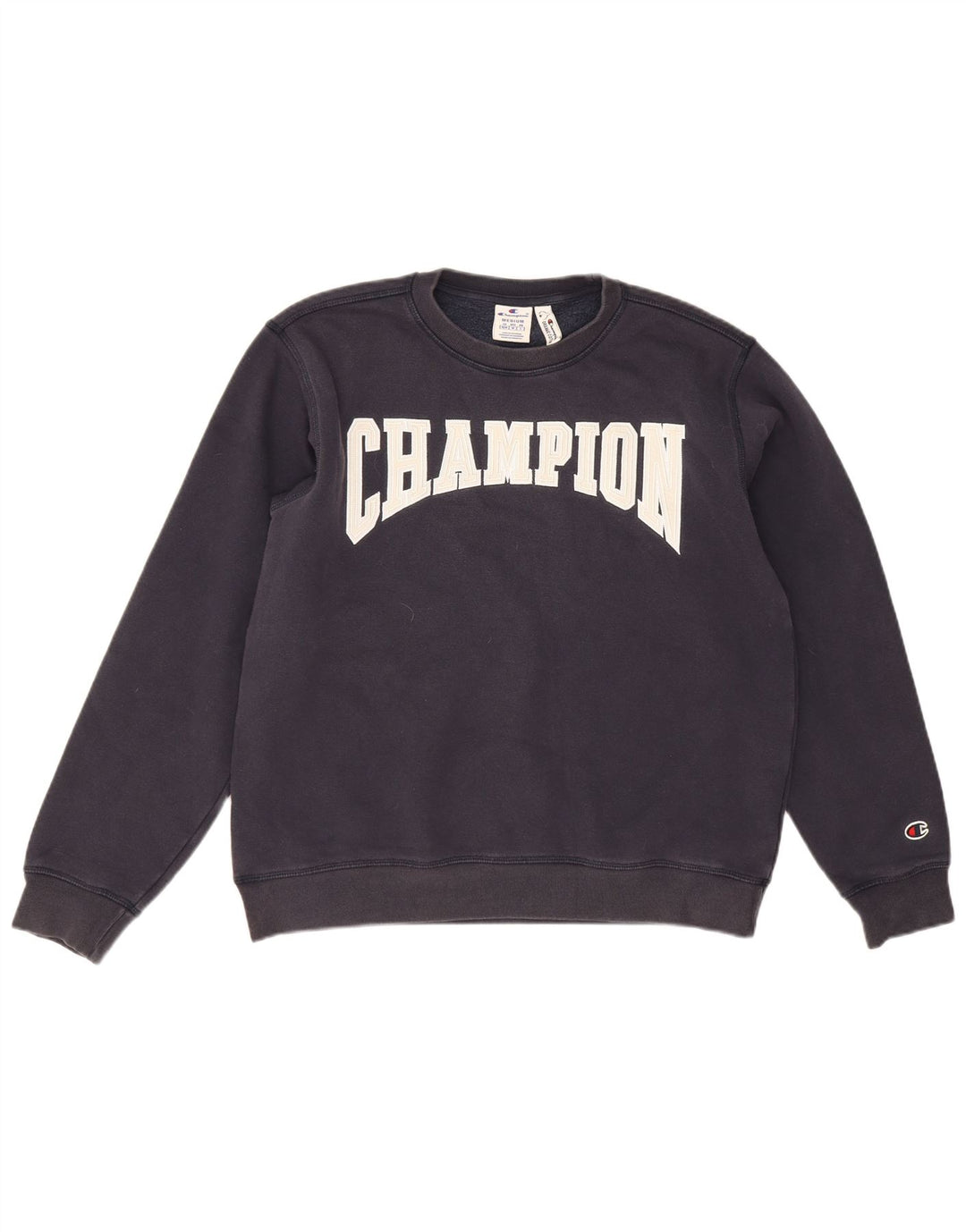 Felpa grafica da uomo Champion Felpa media in cotone blu navy