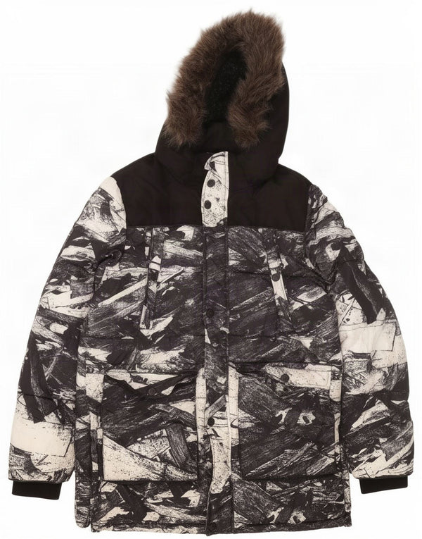 Giacca da sci da uomo con cappuccio Superdry UK 42 XL Poliestere color block nero