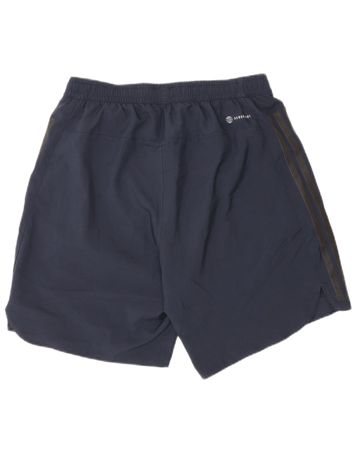 Pantaloncini sportivi Adidas Aeroready da uomo medi in poliestere blu navy