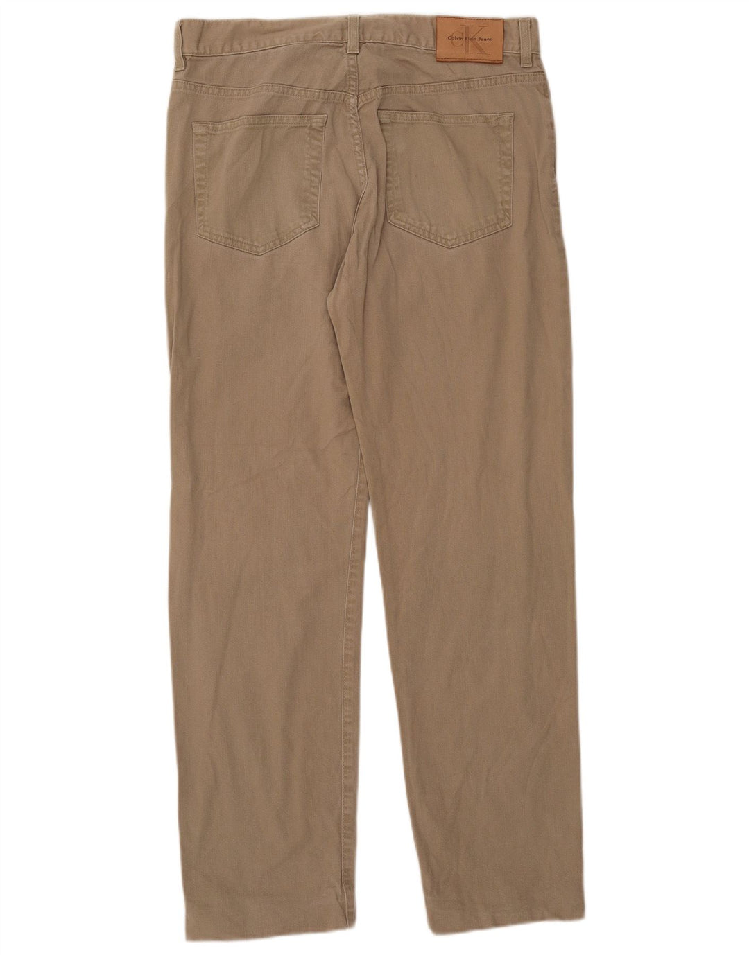 Jeans dritti da uomo Calvin Klein W32 L31 cotone beige