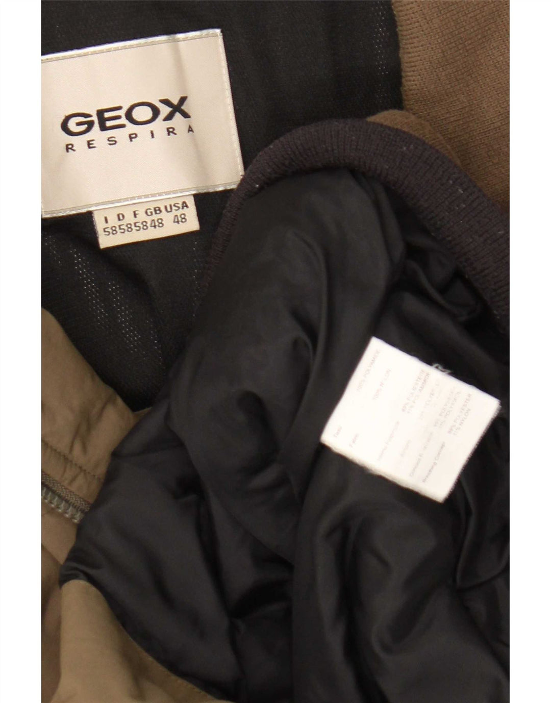 Giubbotto bomber da uomo Geox Respira UK 48 4XL nylon marrone